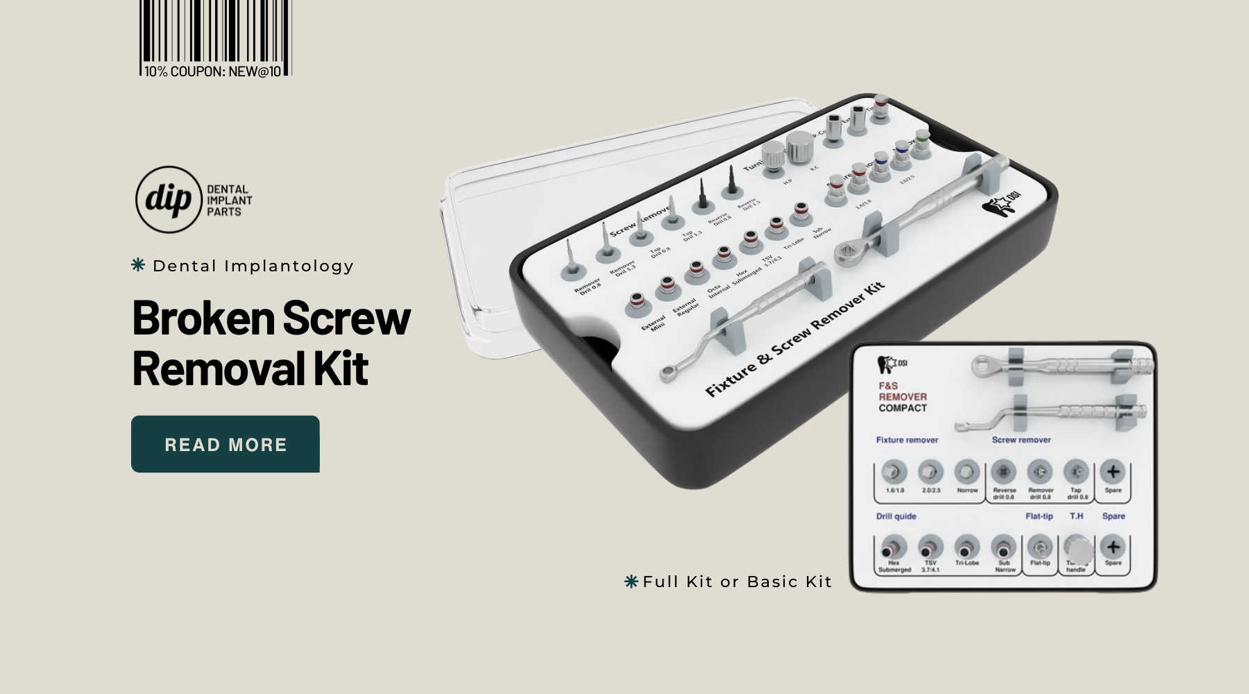 Broken Screw Removal Kit for Dental Implants