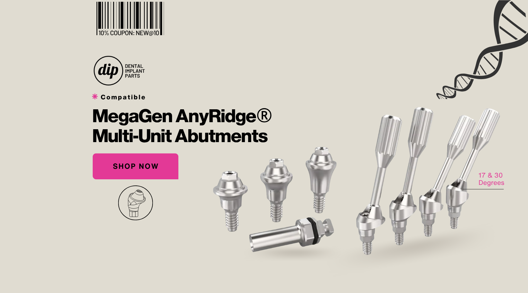 MegaGen AnyRidge Multi-Unit Abutment
