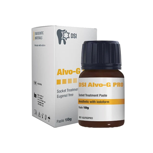 Dry socket dressings and iodoform wound-care strips for post-extraction and periodontal healing.