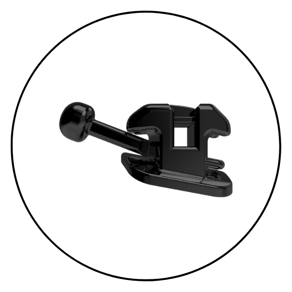 Orthodontic molar bands, buccal tubes, buttons and hooks for fixed appliance treatment.