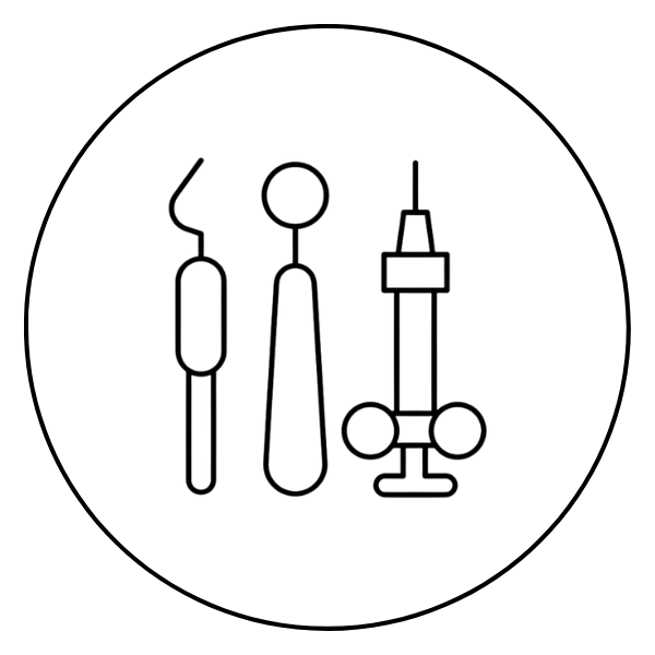 Dental clinic and laboratory hand instruments, including extraction forceps, scissors and probes.