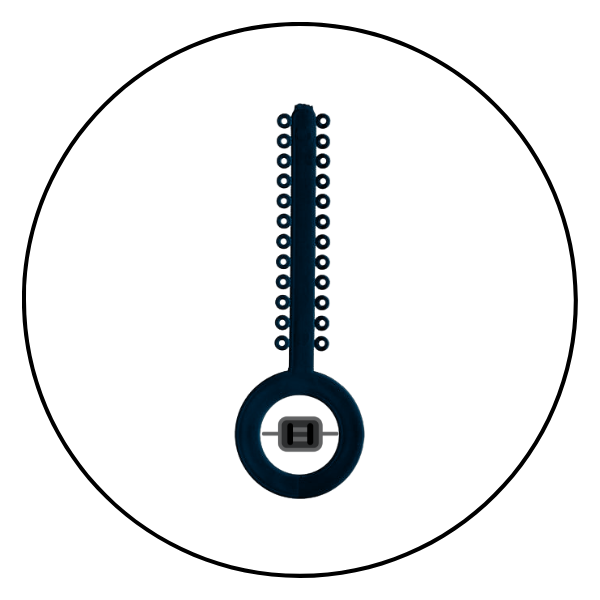 Orthodontic elastics, power chains and ligature ties for fixed appliance treatment.