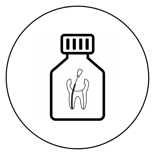 Everyday chairside essentials including formocresol, EDTA, calcium hydroxide powder and eugenol oil.