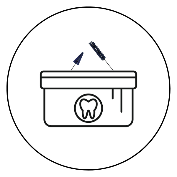 Orthodontic organizers including pliers racks, archwire dispensers and retainer boxes.
