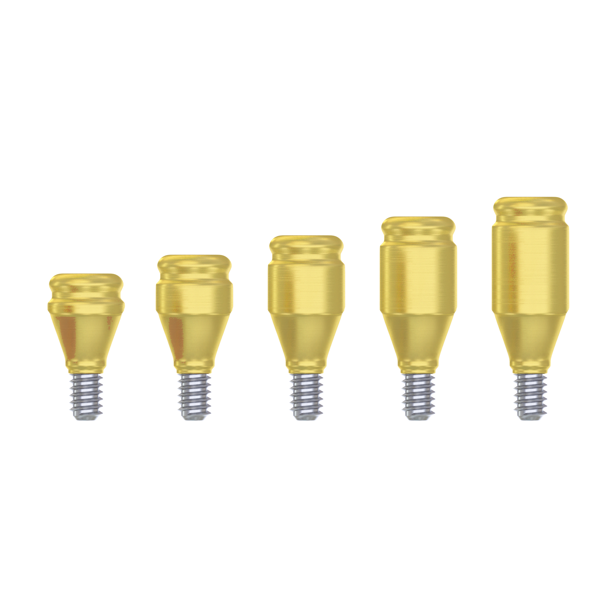 Conical connection overdenture attachment components, compatible with MegaGen®, Osstem®, Neodent®, Zimmer®, Nobel Active® and more.