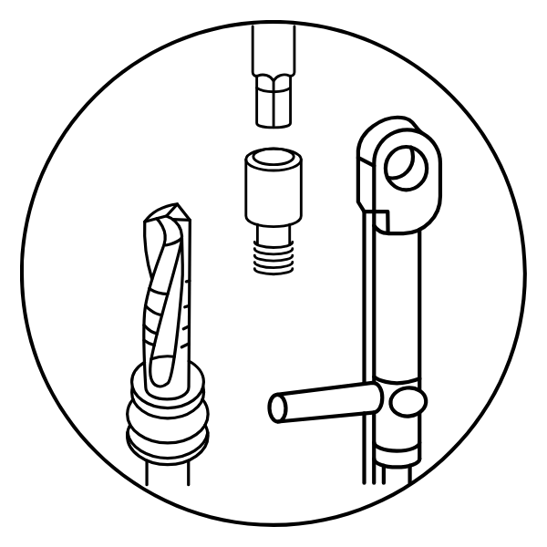 Surgical instruments for implantology including drivers, trephine drills and torque adapters.
