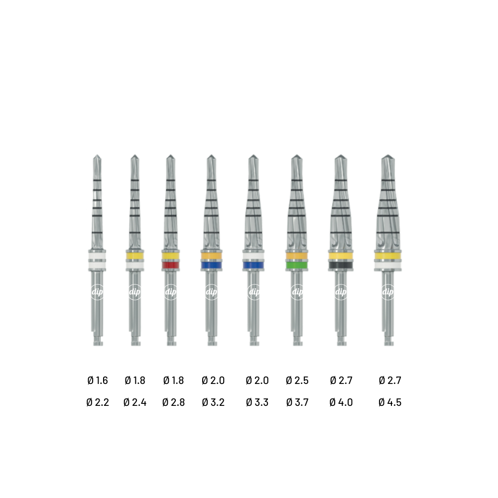 Conical Drill for Dental Implants External Irrigation