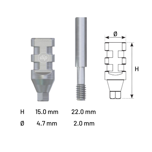 Open-Tray Impression Coping for Nobel Active® RP 4.3 - Long Screw