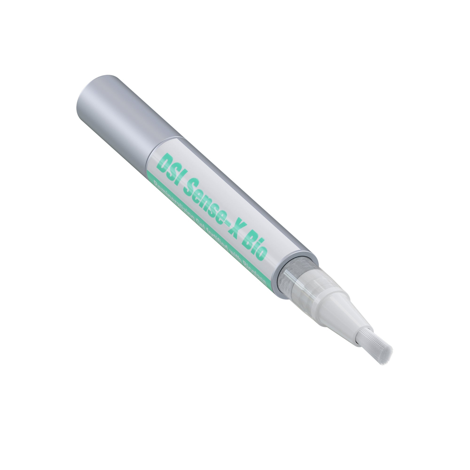 Bioglass enamel remineralizing gel with brush applicator