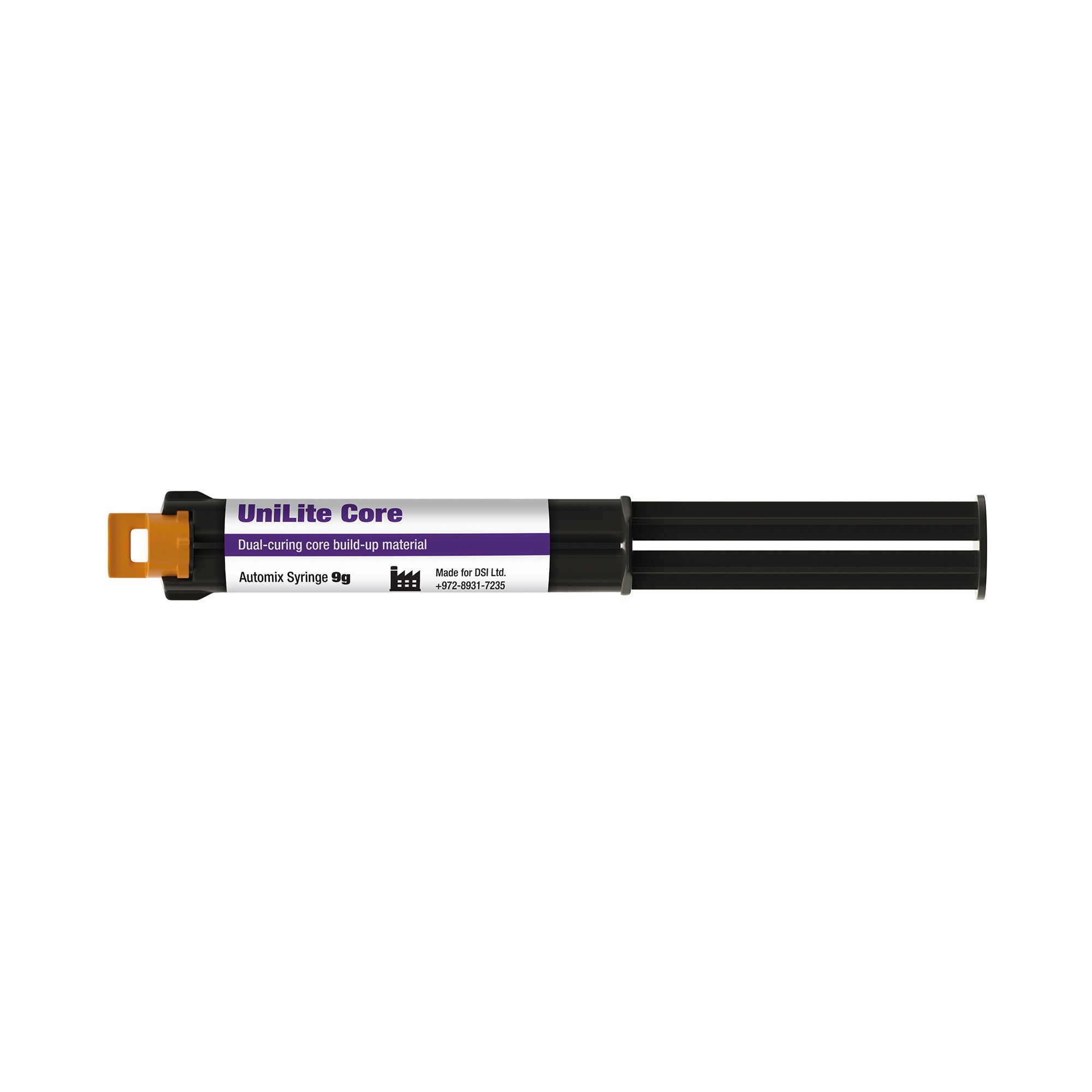 DSI UniLite Core Dual-Curing Core Build Up Material Automix Syringe 9g_4