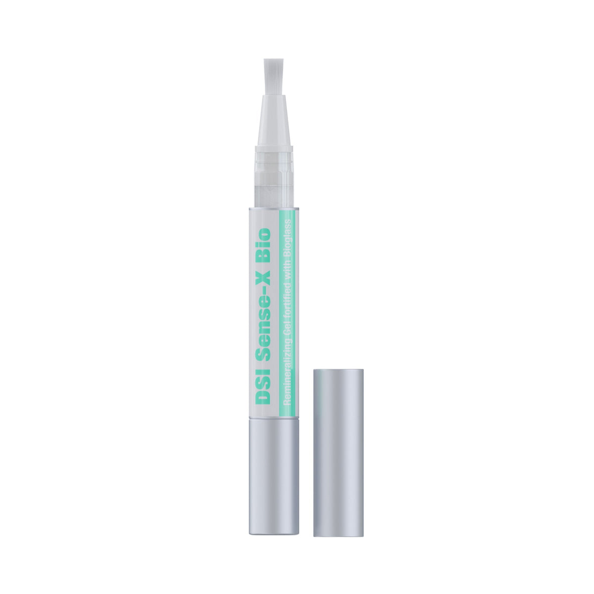 Bioglass enamel remineralizing gel with brush applicator