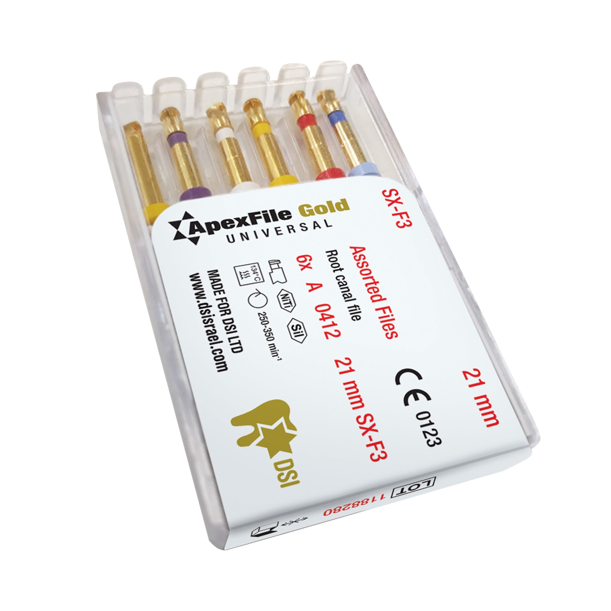 DIP ApexFile Gold Taper Endodontic Rotary Files For Root Canals 6pcs Pack_4