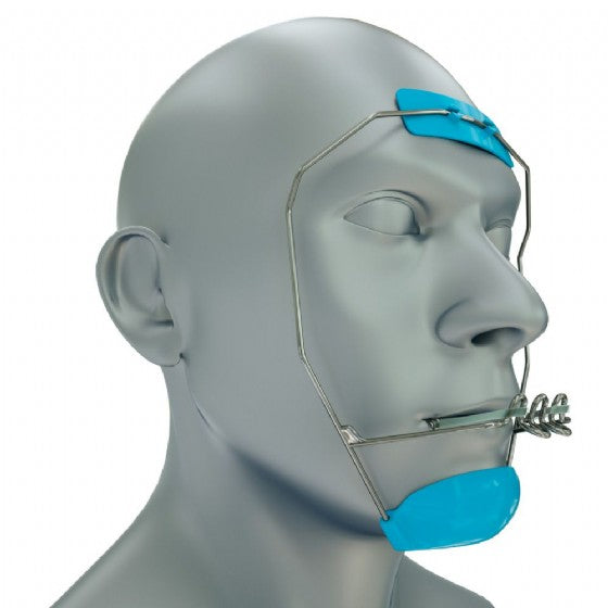 Reverse-pull protraction facemask headgear frame