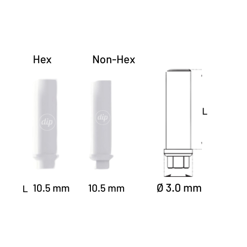 Castable Plastic Abutment for Internal Hex Connection NP 2.0