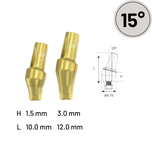 15° Angled Snap-On Transfer Abutment for Nobel Active® RP 4.3