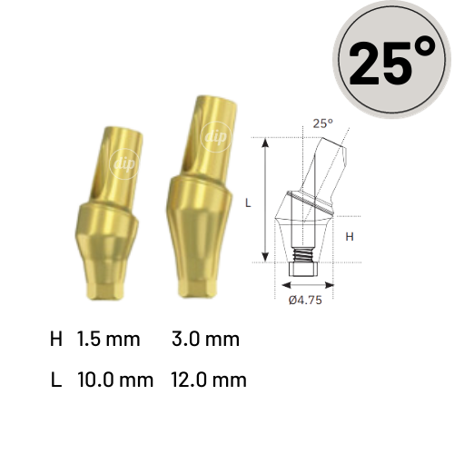 25° Angled Snap-On Transfer Abutment for Nobel Active® RP 4.3