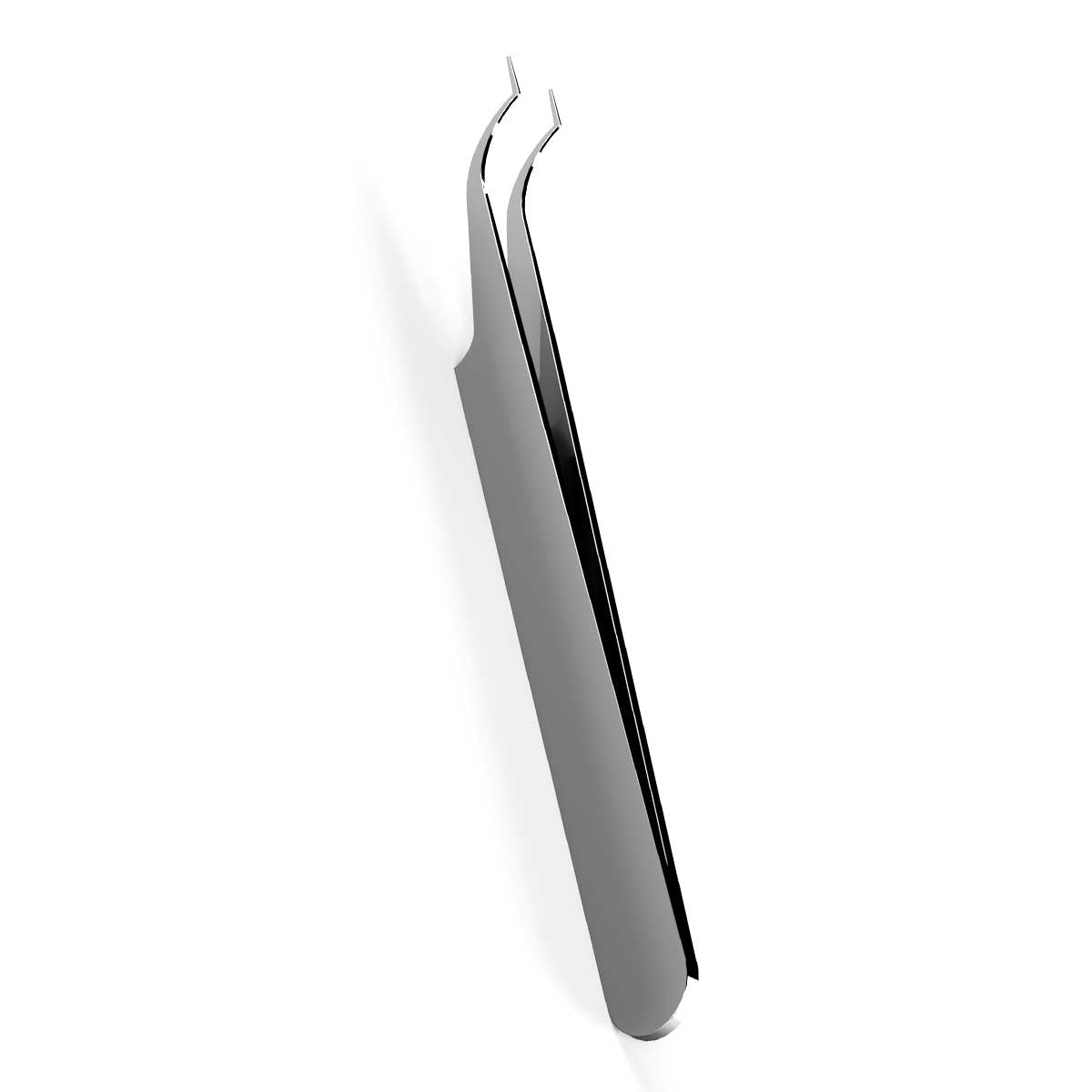 Curved tip tweezer for buccal tube and bracket placement