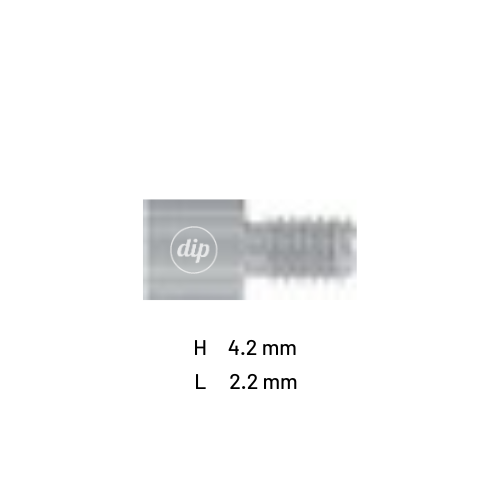 Short Titanium Fixation Screw for Multi-Unit M1.4 Internal Hex RP 3.5