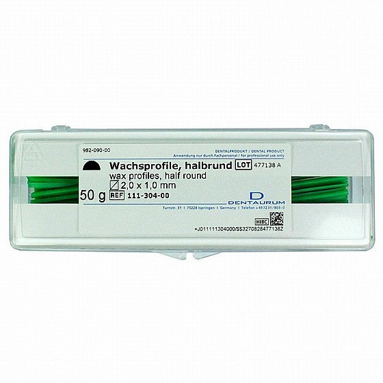 Dentaurum Wax Model Casting Stick Rod Half Round 50g