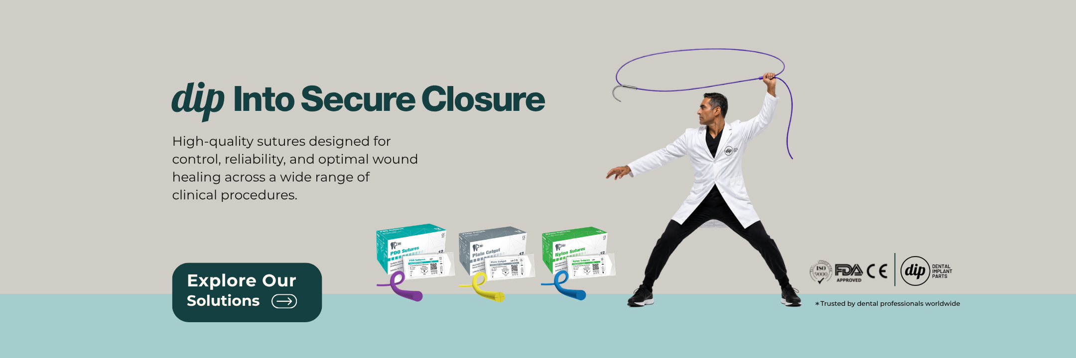 dip Into Secure Closure: high-quality dental sutures for wound healing