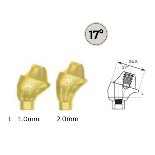17° Angled Classic Multi-Unit Abutment M1.4 for Nobel Active® NP 3.5
