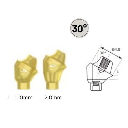 30° Angled Classic Multi-Unit Abutment M1.4 for Nobel Active® RP 4.3