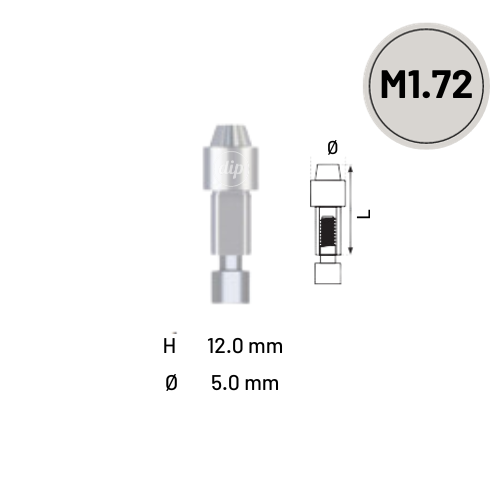 Abutment Analog for Multi-Unit M1.72 - 3D Printing Internal Hex RP 3.5