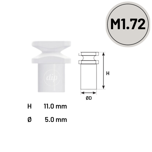 Snap-On Transfer for Multi-Unit Abutment M1.72 For Internal Hex RP 3.5