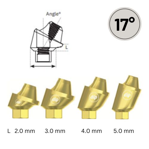17° Angled Classic Multi-Unit Abutment M1.4 for Internal Hex RP 3.5