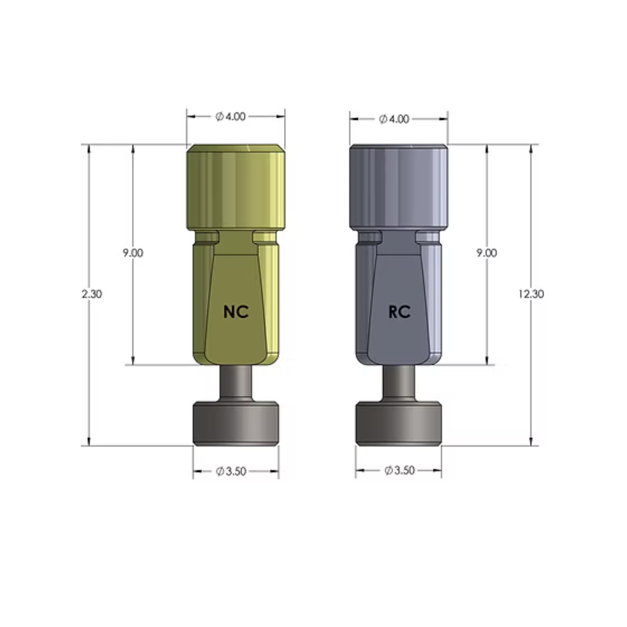 M1.8 screw dental lab analog titanium component