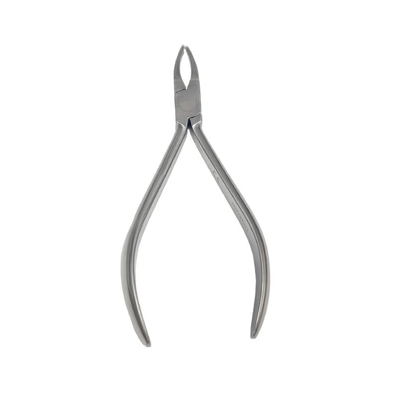 Stainless steel dimple-forming plier for clear aligner therapy