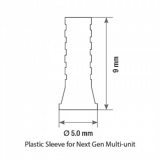 DIP Castable Sleeve Abutment For Multi-Unit M1.7