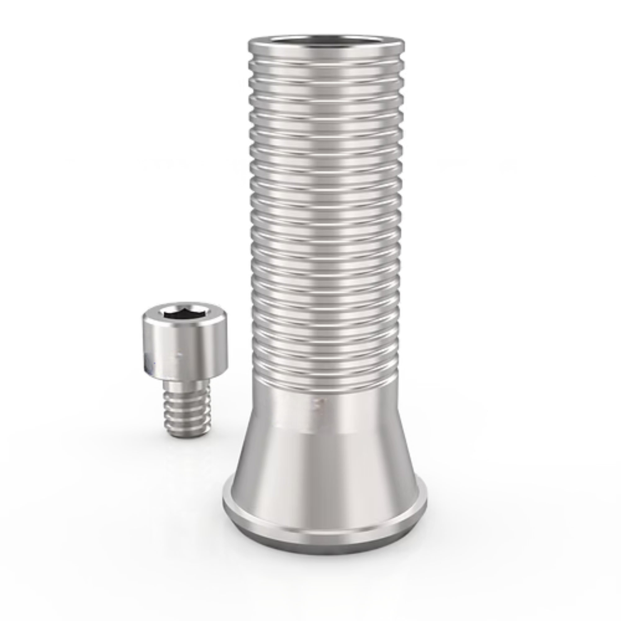 Multi-Unit Temporary Titanium Sleeve Cylinder with Screw Compatible with Osstem® / MegaGen® / Neodent®