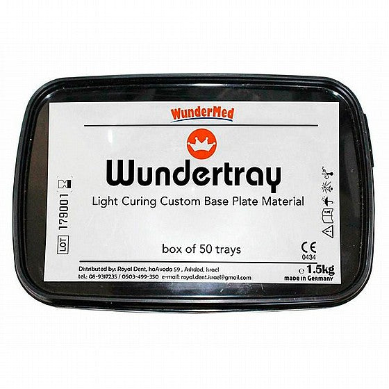 Light-cure dental base plate sheet material