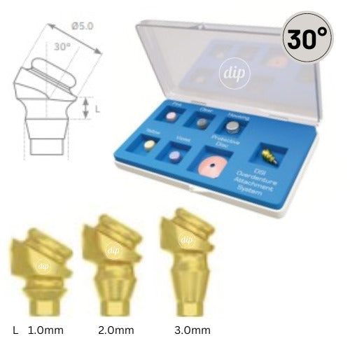 30° Angled Overlock™ Overdenture Attachment KIT for Nobel Active® NP 3.5