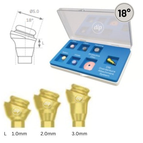 18° Angled Overlock™ Overdenture Attachment KIT for Nobel Active® NP 3.5