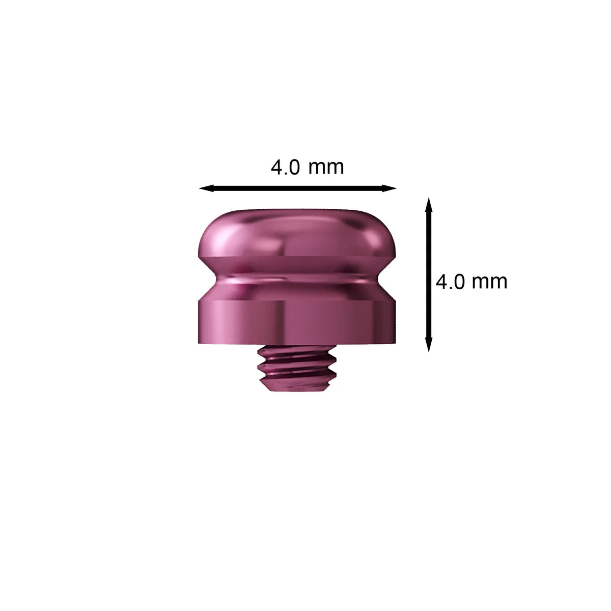 Pink titanium healing cap for soft tissue management