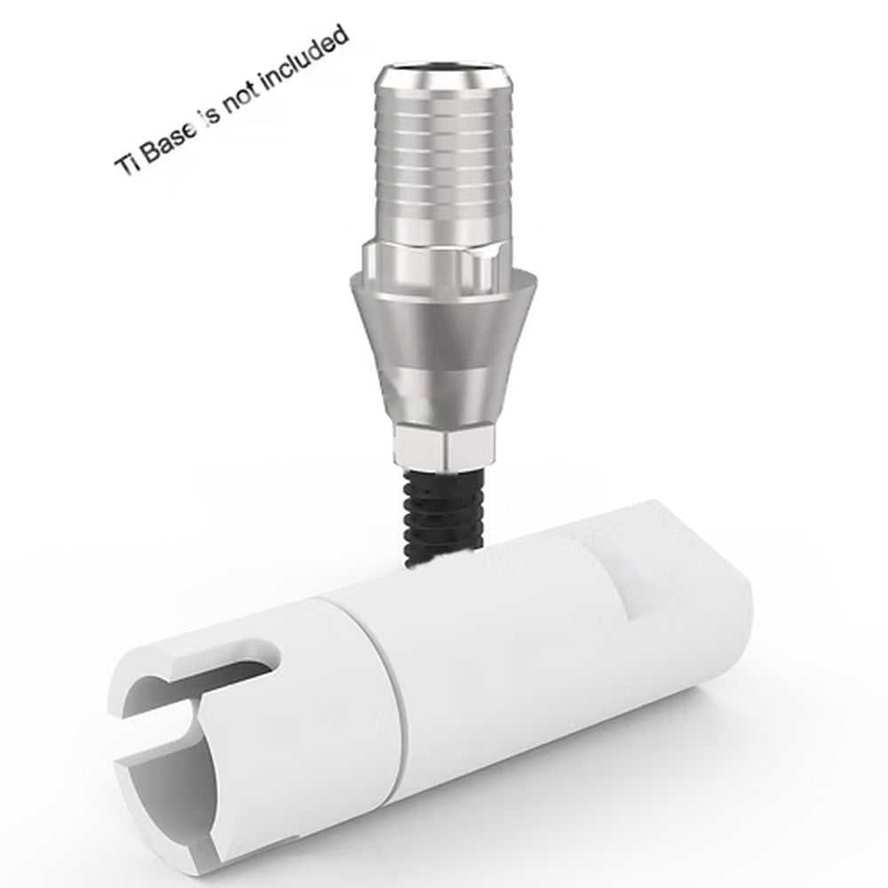 PEEK Scan Post Osstem TS / Hiossen ET - Ti-Base Compatible - Shown with Ti-Base (Ti-Base Not Included)