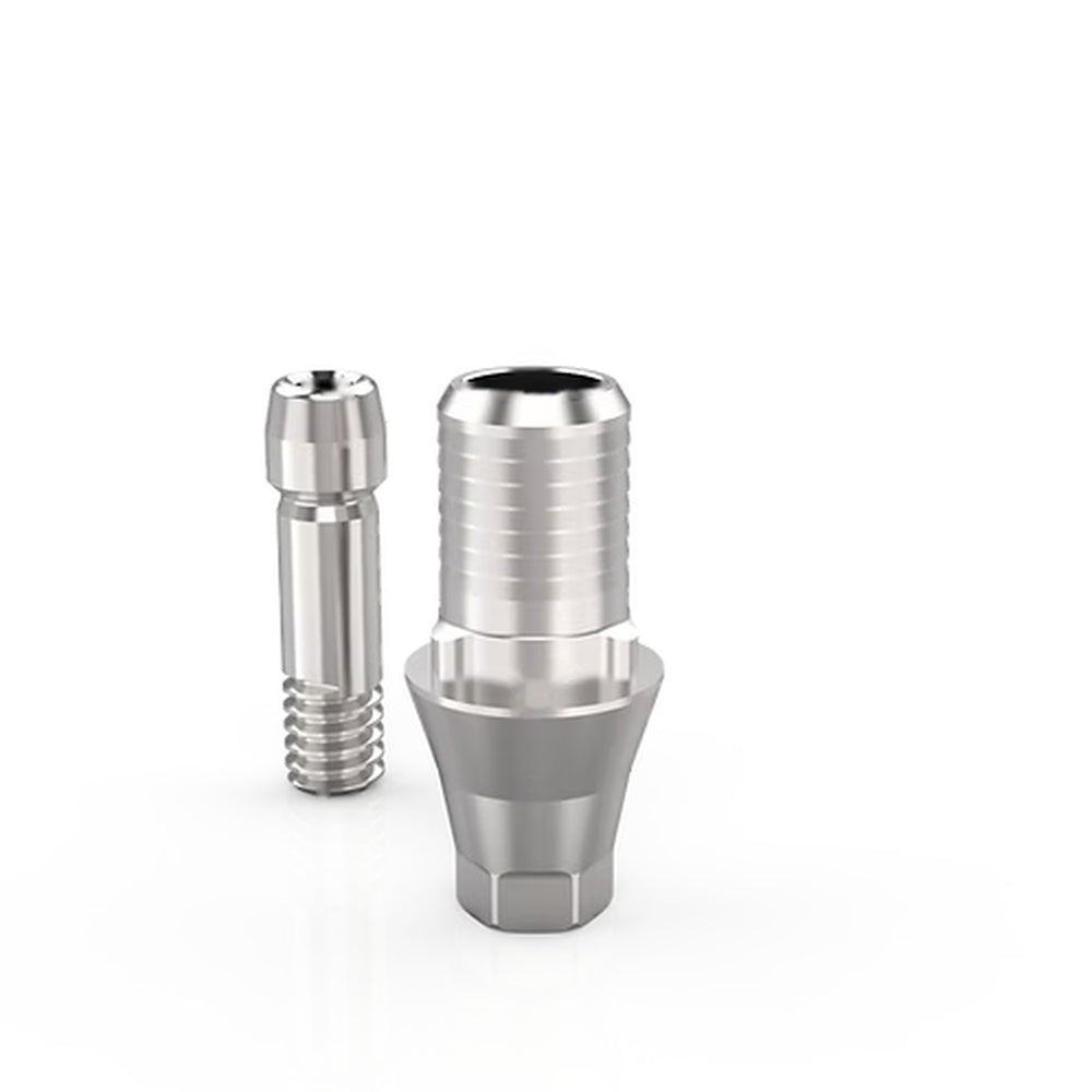 Ti-Base CAD/CAM Abutment for Osstem TS / Hiossen ET - Regular Platform, side view with screw