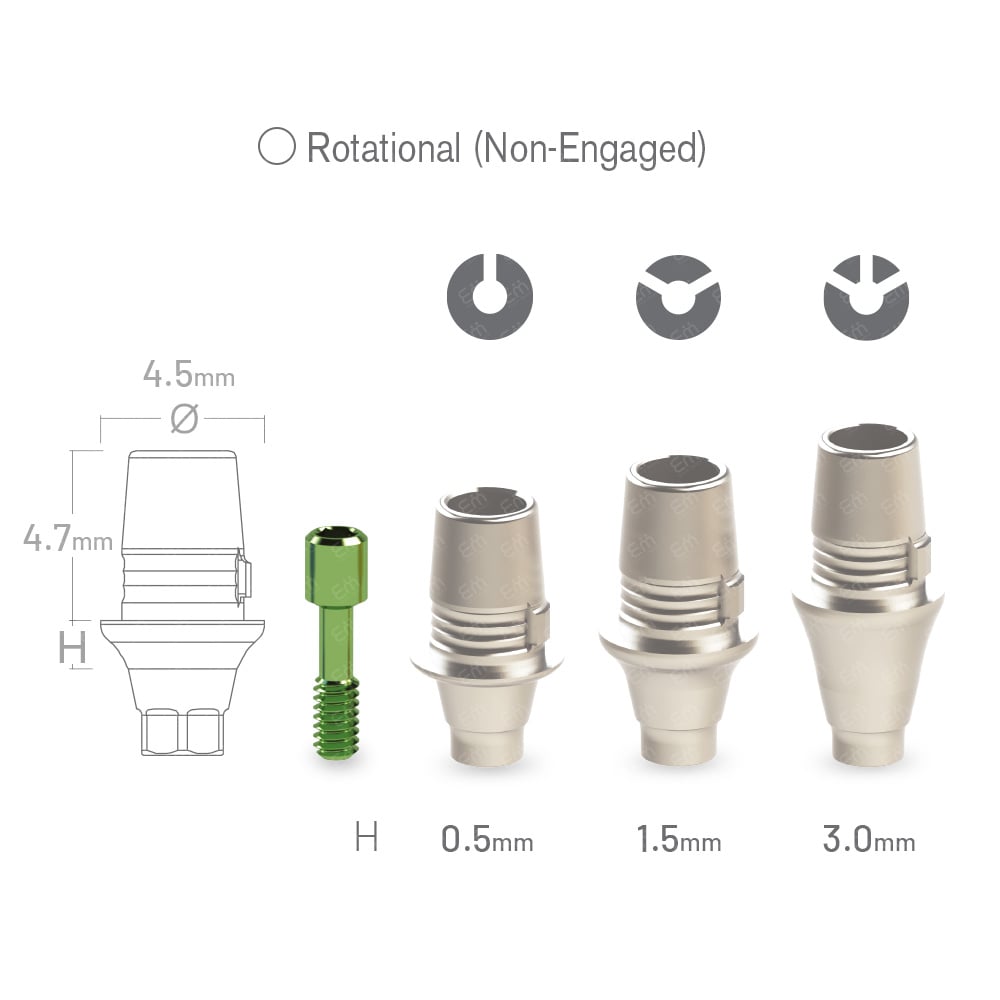 MegaGen® AnyOne® Sirona® CEREC compatible rotational (non-hex) CAD/CAM Ti-Base