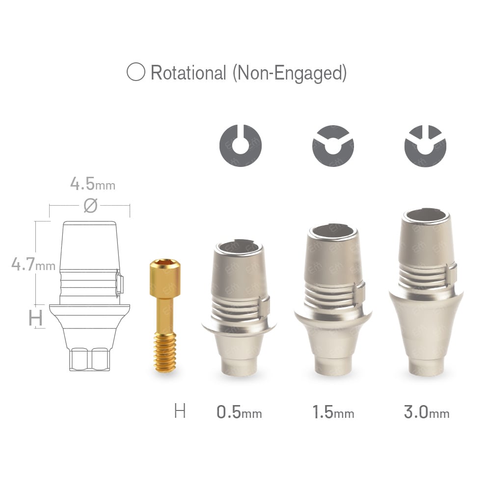 Nobel Biocare® Conical Connection RP Sirona® CEREC compatible rotational (non-hex) CAD/CAM Ti-Base