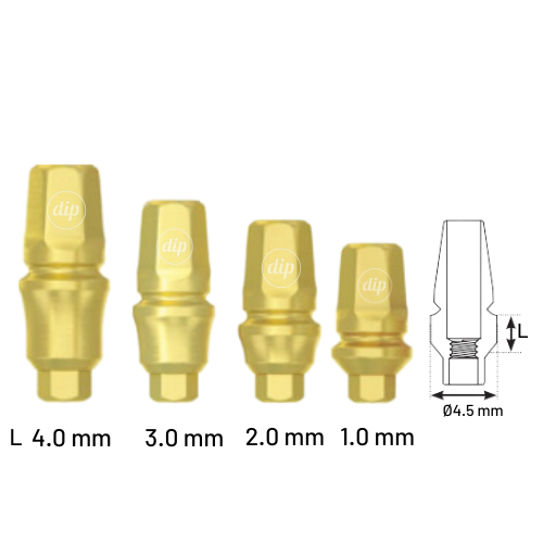 Straight Transfer-Abutment - Concave Profile for Internal Hex RP 3.5