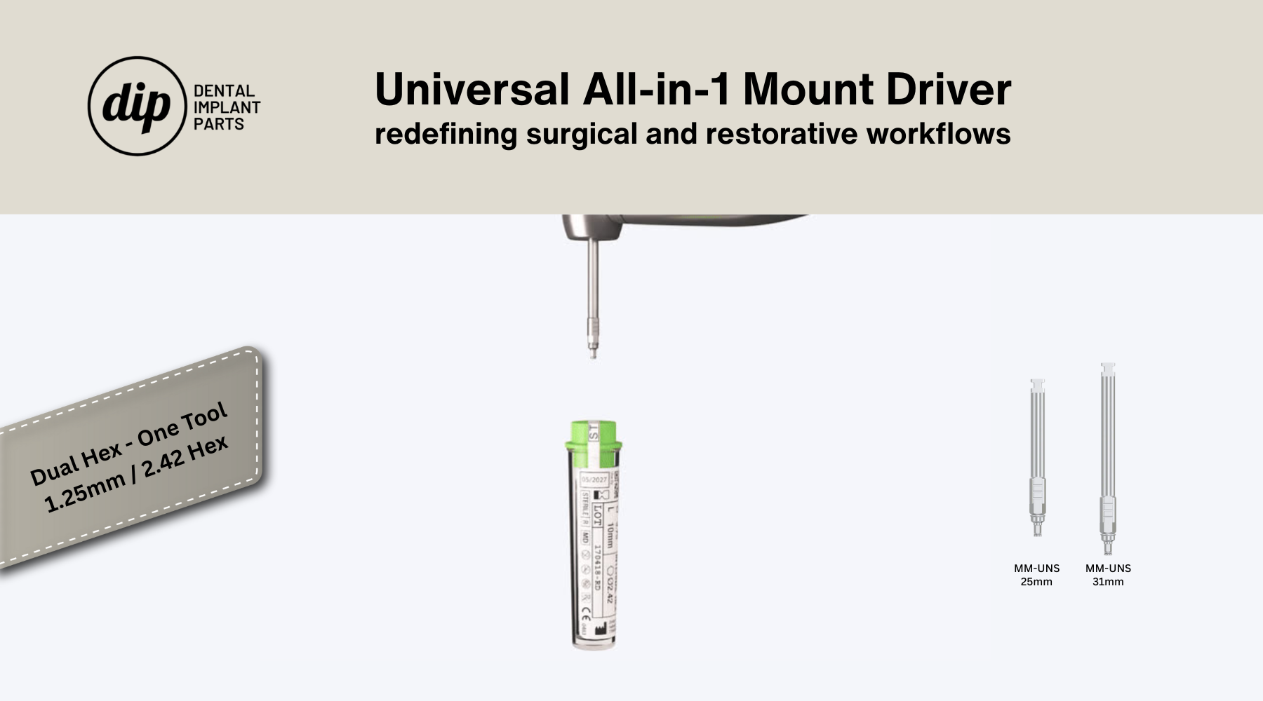 DIP Universal Mount Driver: The All-in-One Implant Solution for Precision, Speed, and Savings Introduction: The New Era of Dental Implant Efficiency