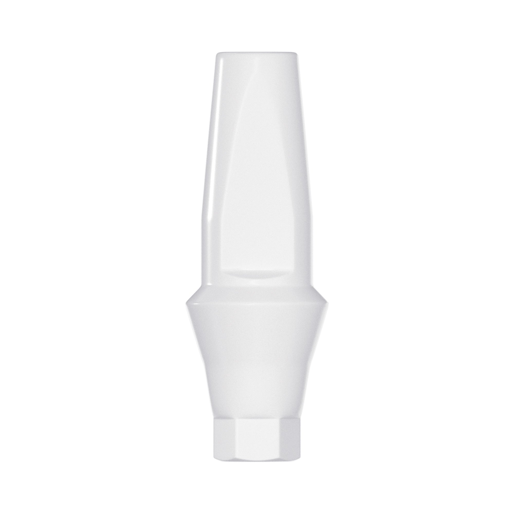 PEEK temporary restoration abutments replicating final titanium abutment geometry, compatible with Nobel Active®.