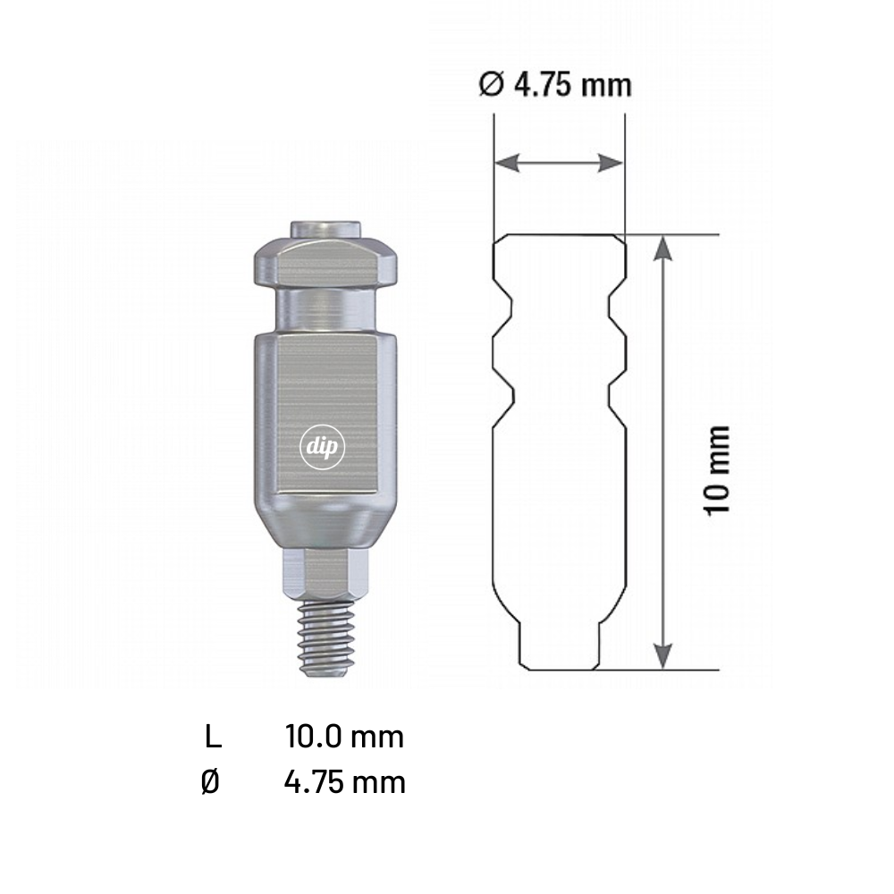 Closed-Tray Impression Coping for Internal Hex RP 3.5 (Short)