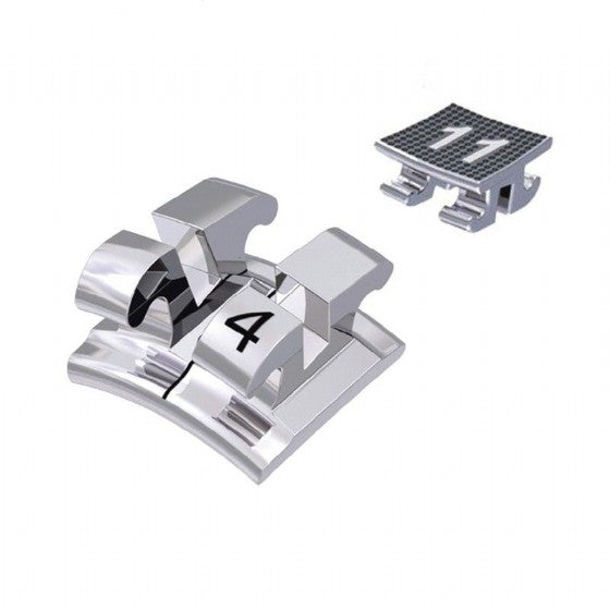 Dentaurum Equilibrium Orthodontic Brackets 022 Slot With Hooks #3 MBT 5x5 single case