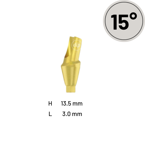 15° Anatomic Angled Titanium Abutment for Nobel Active® RP 4.3