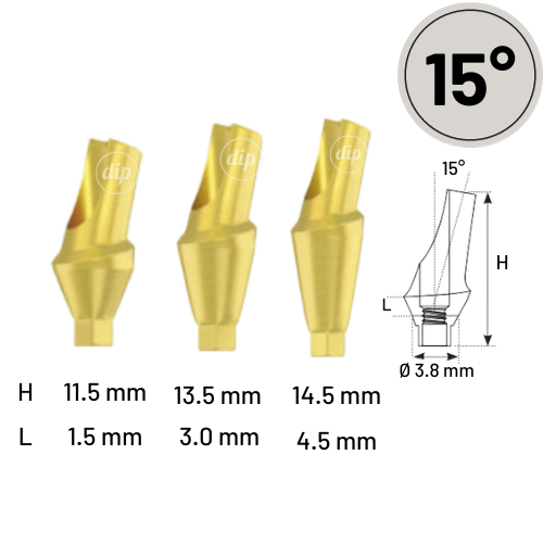 15° Anatomic Angled Titanium Abutment for Nobel Active® RP 4.3