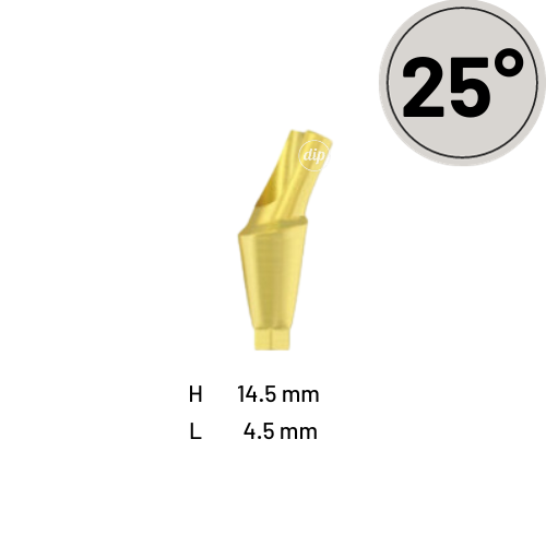 25° Anatomic Angled Titanium Abutment for Nobel Active® NP 3.5