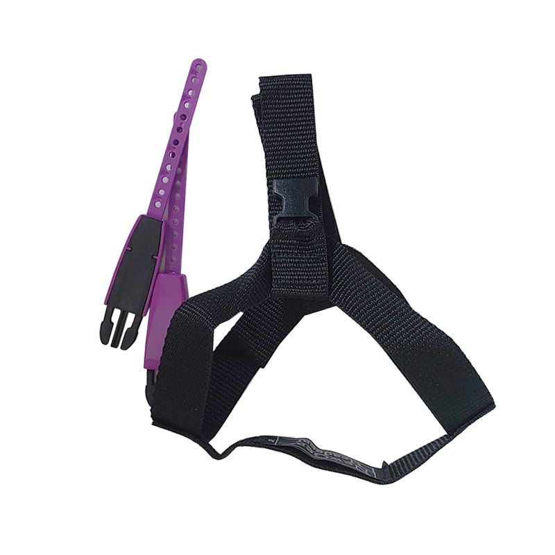 Purple neckpad-style high-pull orthodontic headgear, medium size